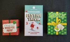 3 Small Christmas Games : Festive Trivia, Would You Prefer? & Grinchy Charades.