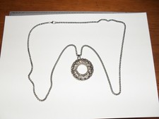 Silver coloured Necklace;  high end luxury rhinestones;  Jewellery
