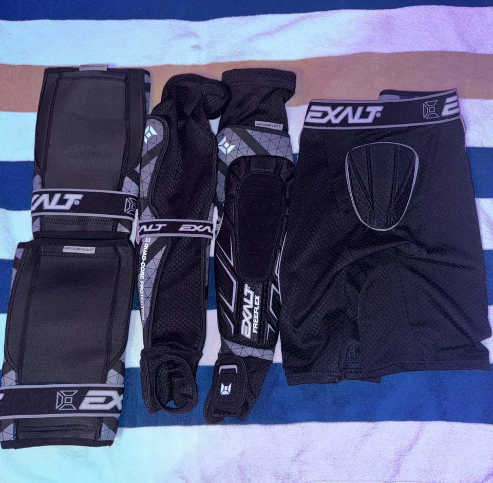 Combo protector completo Exalt Freeflex - mediano - negro Foto 2 de 2