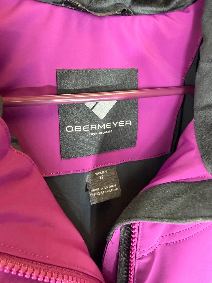 Chaqueta de esquí Obermeyer Tuscany Elite nueva con etiquetas. Mujer Talla 12 Purple Falls Foto 3 de 4