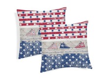 Coppia Cuscini Decorativi Per Divano Fantasia 80's Style Colore Blu