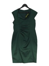 Karen Millen Bodycon Midi Dress UK14 in Green RRP £229