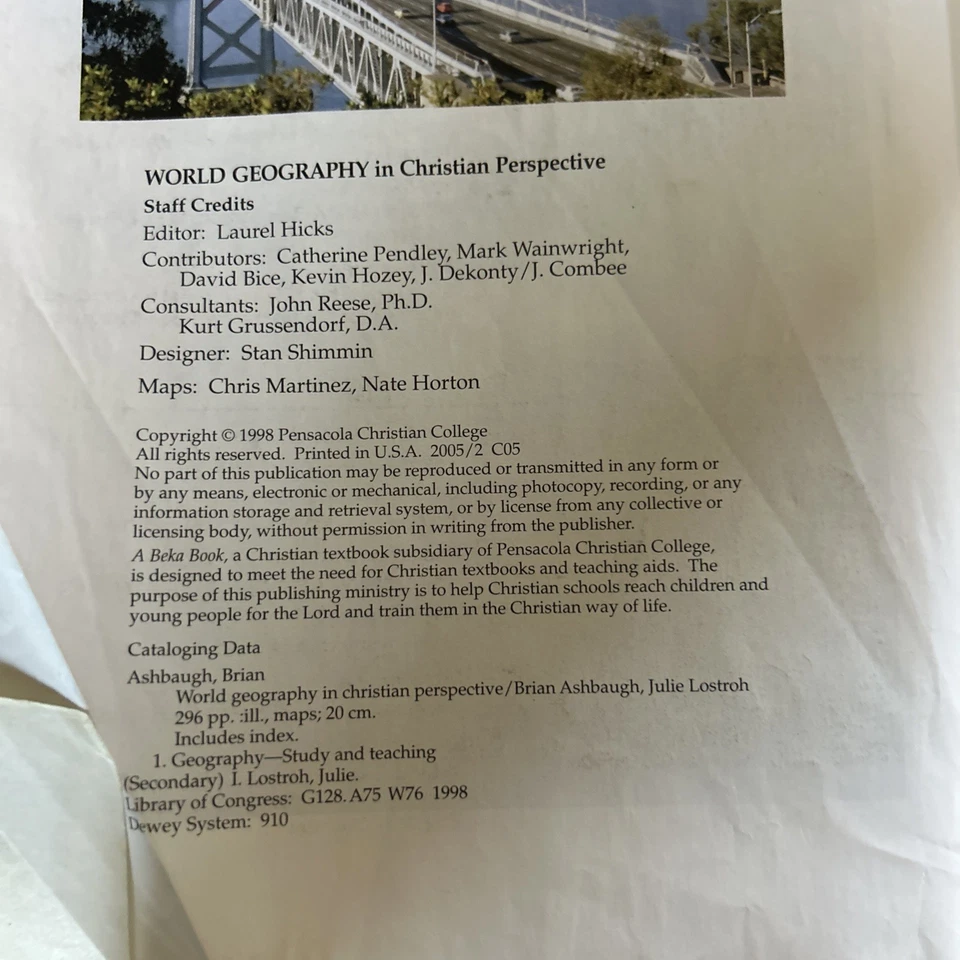 A Beka World Geography Political & Cultural Profiles Paperback #12815011  2005 - Image 2 of 4