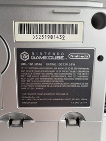 Nintendo Game Cube DOL-101 Silver With OEM Controller Cords & Memory Card TESTED
