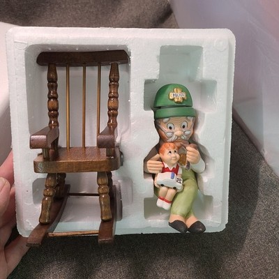 National Hoffman  Mr. Lucky Retired  #2 With Actual Wood Rocking Chair IOB