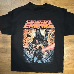 Star Wars Galactic Empire Band Earth Invasion 2023 Black Graphic T-Shirt sz XL