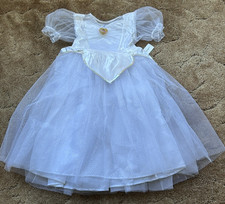 NWT Disneyland Glitter Disney Princess White Wedding Dress 6/6X Costume Ball