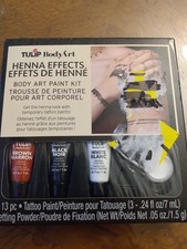 Tulip Body Art Henna Effects Paint Kit Temp Tattoos Stencils -read description