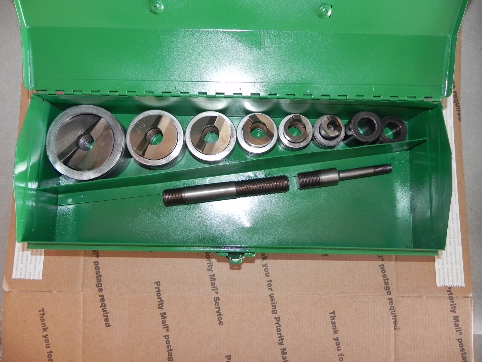 Greenlee 7307 Slug Splitter heavy duty knockout punch set 1/2- 2" C.