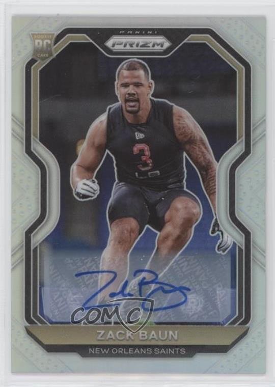 2020 Panini Prizm Rookie Silver Prizm Zack Baun #387 Rookie Auto RC