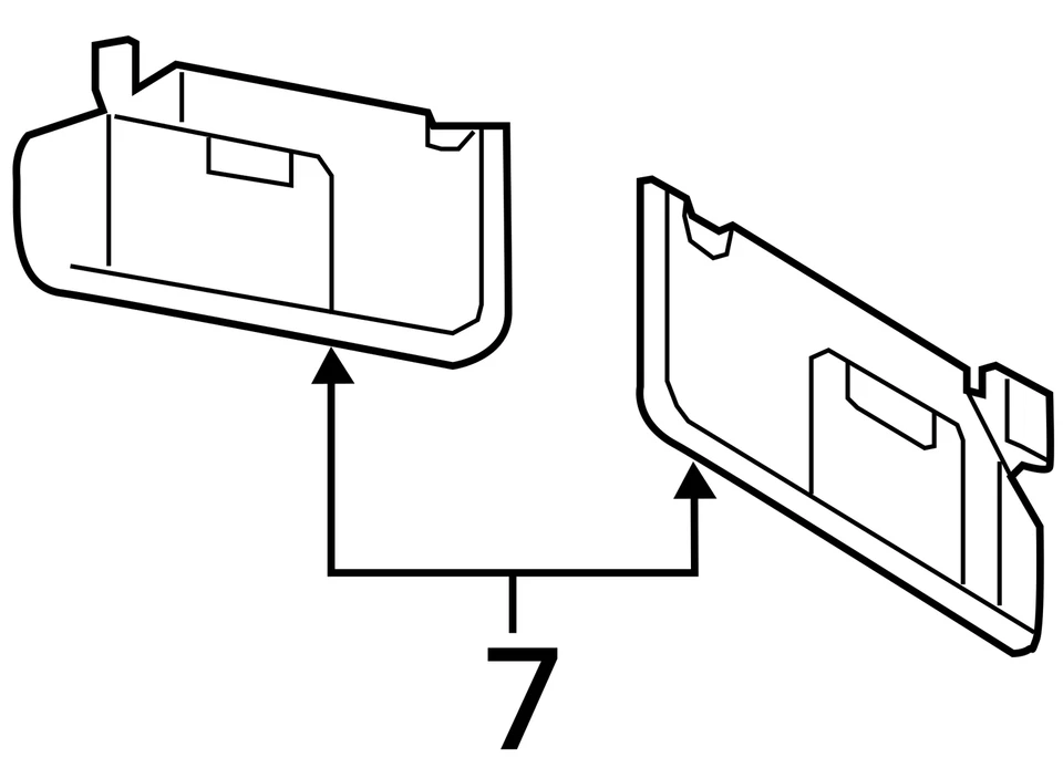 Espejo retrovisor parasol izquierdo Ford Edge 2007-2010 TJYX7 Foto 4 de 4