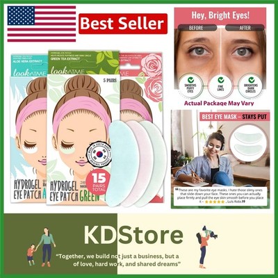 Hydrating Hydrogel Eye Patches Combo: 15 Pairs for Bright, Youthful Eyes