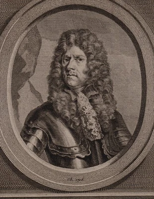`PORTRAIT VON CORNELIS EVERTSEN´ HOUBRAKEN NACH A. SCHOUMAN, KUPFERSTICH, ~1750 - Bild 1 von 4