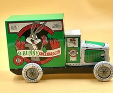 1992 Bugs Bunny Tin Toy Truck Green Grocer Looney Tunes Warner Bros Store