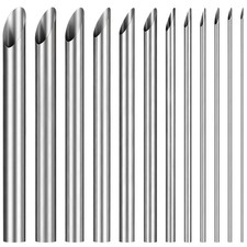 12 Pcs Stainless Steel Clay Hole Punch Tools Silver Circular Pottery Cutters