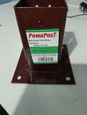 EasyGrip Bolt Down Post Shoe, ‎Square Shape, ‎Steel Material 75 mm x 75 mm Brown