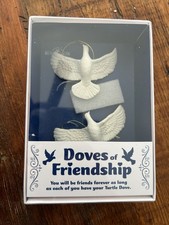 Kurt Adler 4.5" Resin Friendship Dove Ornament Set of 2