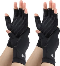 2 Pairs Compression Gloves for Women and Men, X-Large (2 Pair), Black 
