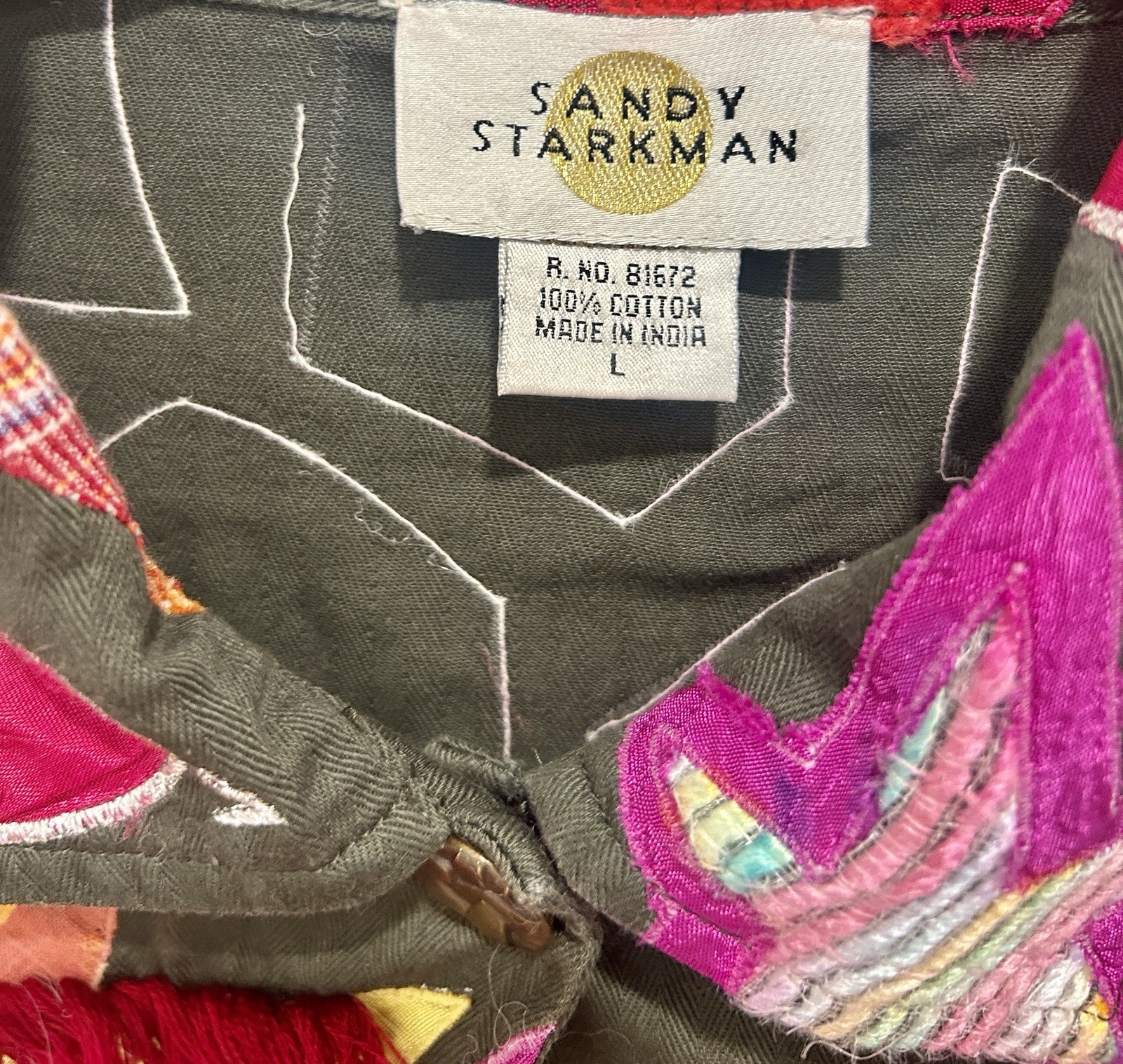 Sandy Starkman Embroidered Patchwork Jacket in Mu… - image 7