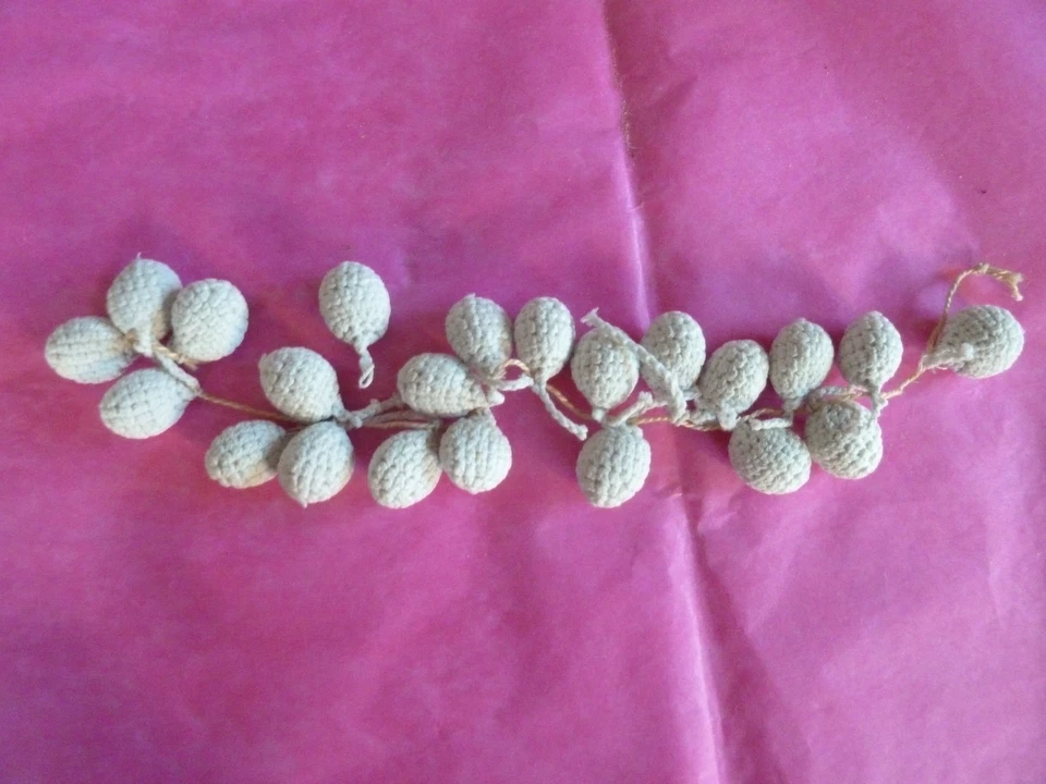 Pompons ancien occasion fait main crochet macramé mercerie passementerie - Photo 4/4