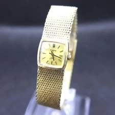 Rado Jade Watch Vintage Gold Ladies Square Manual 17mm Swiss Made