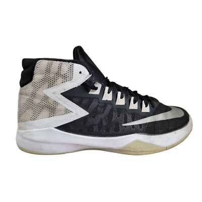 Nike Zoom Devosion Mens Size 10.5 Basketball Shoes White Black Sneakers - 844592