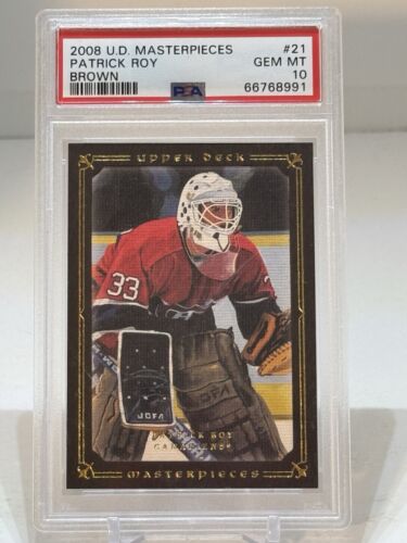 Patrick Roy 2008-09 Upper Deck Masterpieces Brown #21 Montreal Canadiens PSA10 - Picture 3 of 6