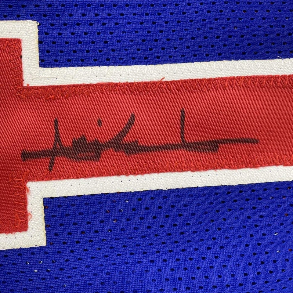 Camiseta de basquete azul Detroit autografada/assinada ISIAH THOMAS Beckett BAS CERTIFICADO DE AUTENTICIDADE - Imagem 3 de 4