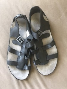 black leather chacos