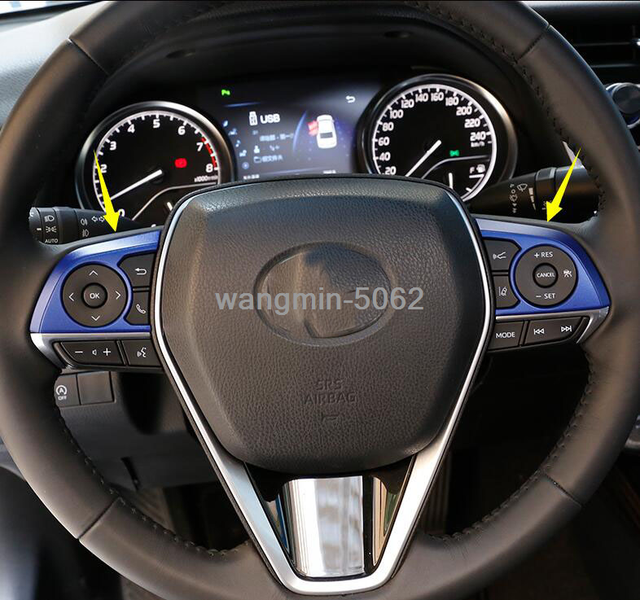 2PCS ABS Blue Inner Steering Wheel Cover Trim For 2019 Toyota Avalon eBay