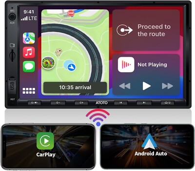 ATOTO F7WE Double DIN Car Stereo, 7inch in-Dash Navigation, Wireless CarPlay....