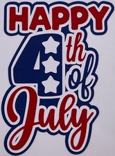 4th of July - Paper Piecing Scrapbook Embellishment Die Cuts
