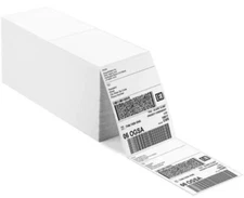 12000 4x6 Fanfold Direct Thermal Shipping Labels Perforated Label