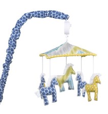 Baby Mobile for Crib Nursery Decor Boys Polka Dot Checker Stripe Animal