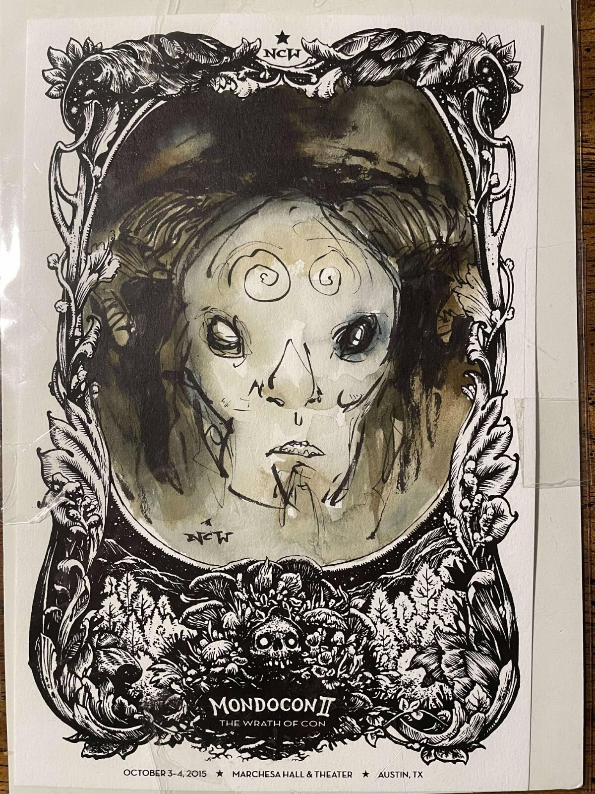 NC Winters Pans Labyrinth Hand Painted 5X9 Art MONDOCON II MONDO