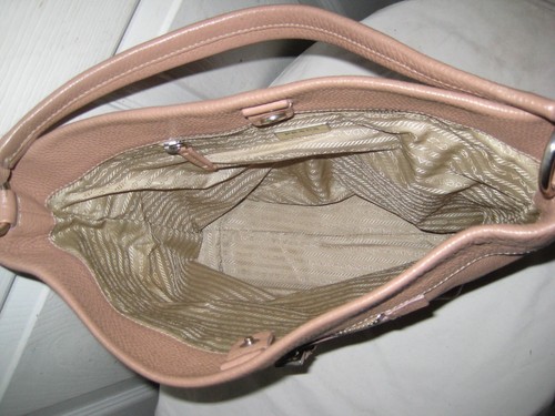 PRADA Pastel Pink Leather Hobo Shoulder Bag - Picture 10 of 24