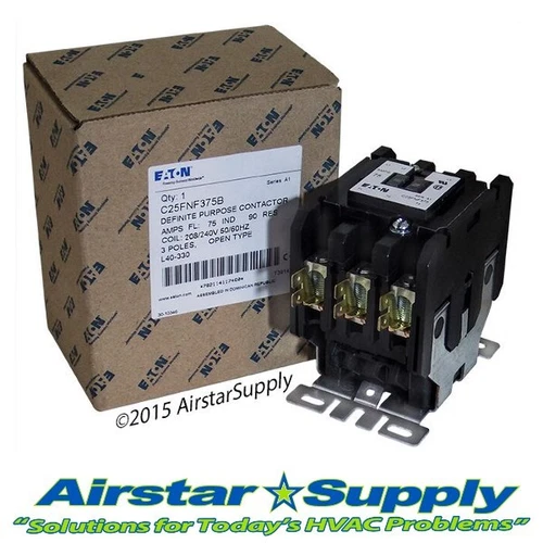 C25FNF375B Eaton / Cutler Hammer Contactor - 75 Amp  3 Pole  220-240V Coil