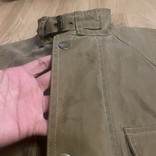 Chaqueta encerada dorada Belstaff Abrigo de cera para motocicleta Cuello de pana BEIGE para hombre Talla M - Imagen 10 de 24