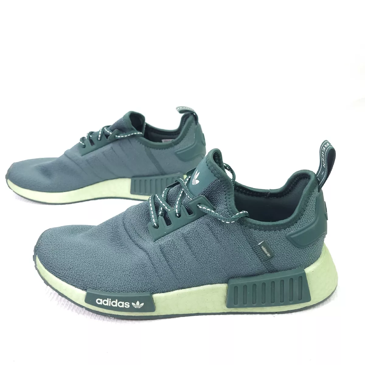 Adidas Originals NMD R1 Shoes Linen Green Lace Up Sneakers GW9477 Womens Size 10