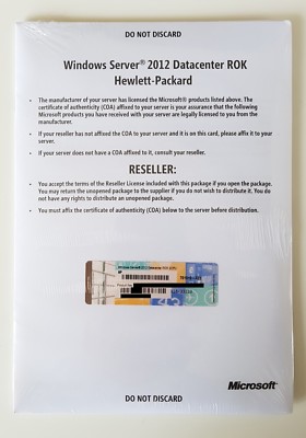 MS Windows Server 2012 Datacenter HP ROK MUI Deutsch Englisch ES FR IT