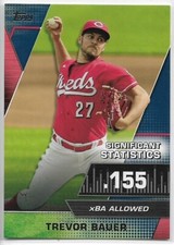 2021 Topps Trevor Bauer #SS-14 Significant Statistics BLUE Parallel Reds