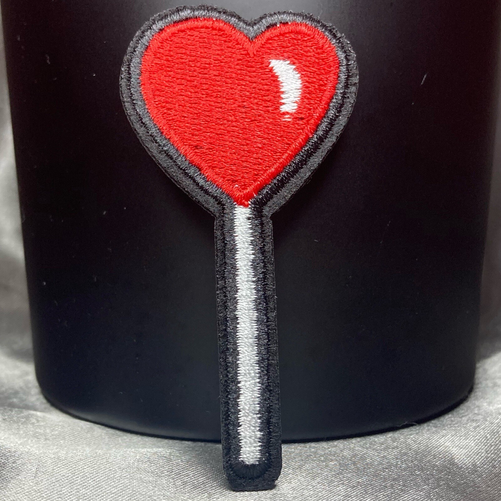 Parche bordado Love Heart piruleta alternativa gótico Kawaii anime lindo regalo