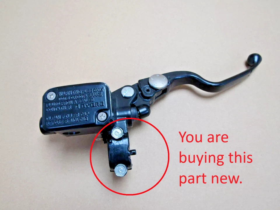 Abrazadera de cilindro maestro de freno delantero 7/8 soporte de montaje de espejo superior para motocicletas Foto 2 de 4