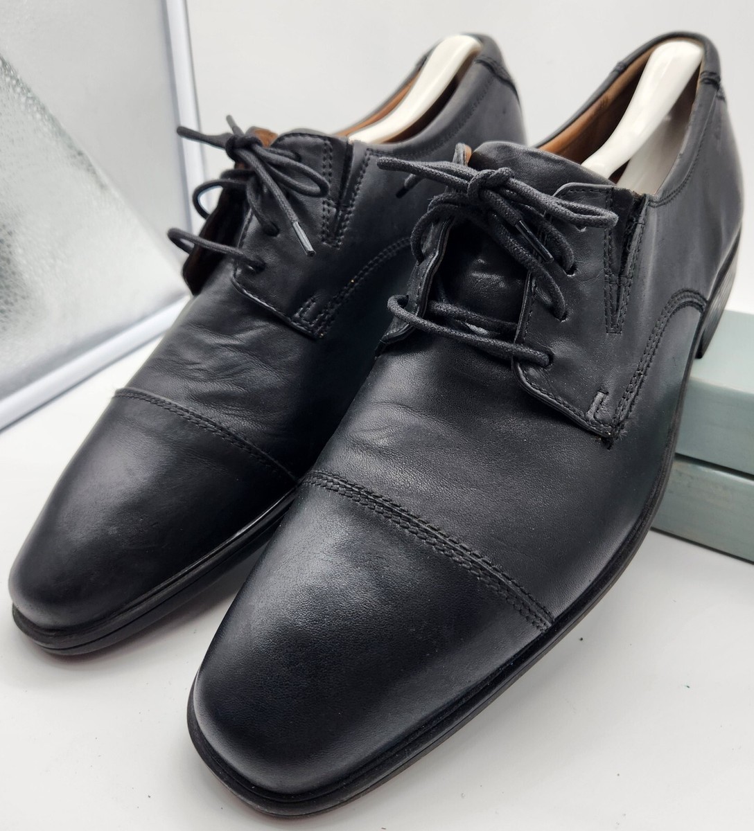 Clarks black lace up cap toe men’s dress shoes size 10.5 medium Clarks black lace up cap toe men main image 4