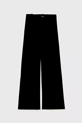 A ZARA Women Wide Leg Trousers Dark Grey 7149/254 Size M NWT | eBay