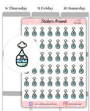 Humidifier Icon Planner Sticker, Self Care Sticker, Calendar & Bullet Journal