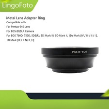 Metal Lens Adapter Ring for Pentax 645 Lens to for EOS EF Mount DSLR Camera 70D