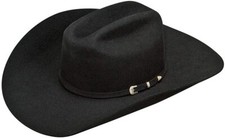 Ariat Mens Wool Double SS Brim Crown 3 Piece Buckle Band Western Hat