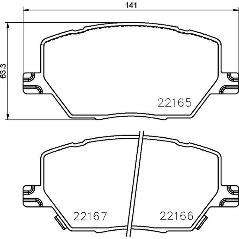 Kit Pastiglie Freno Anteriori Brembo Fiat 500X 1.4 1.6 2.0 D MULTIJET - Miniatura 5