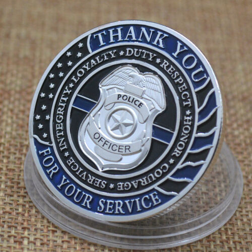 10 PCS God Bless The Police Challenge Coins Thank You Coin For Your Service - Picture 7 of 10